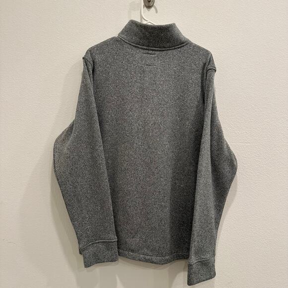 Old Navy Men's Sweater Size Large Heather Gray Quarter Zip Mock Neck Casual - Picture 2 of 7